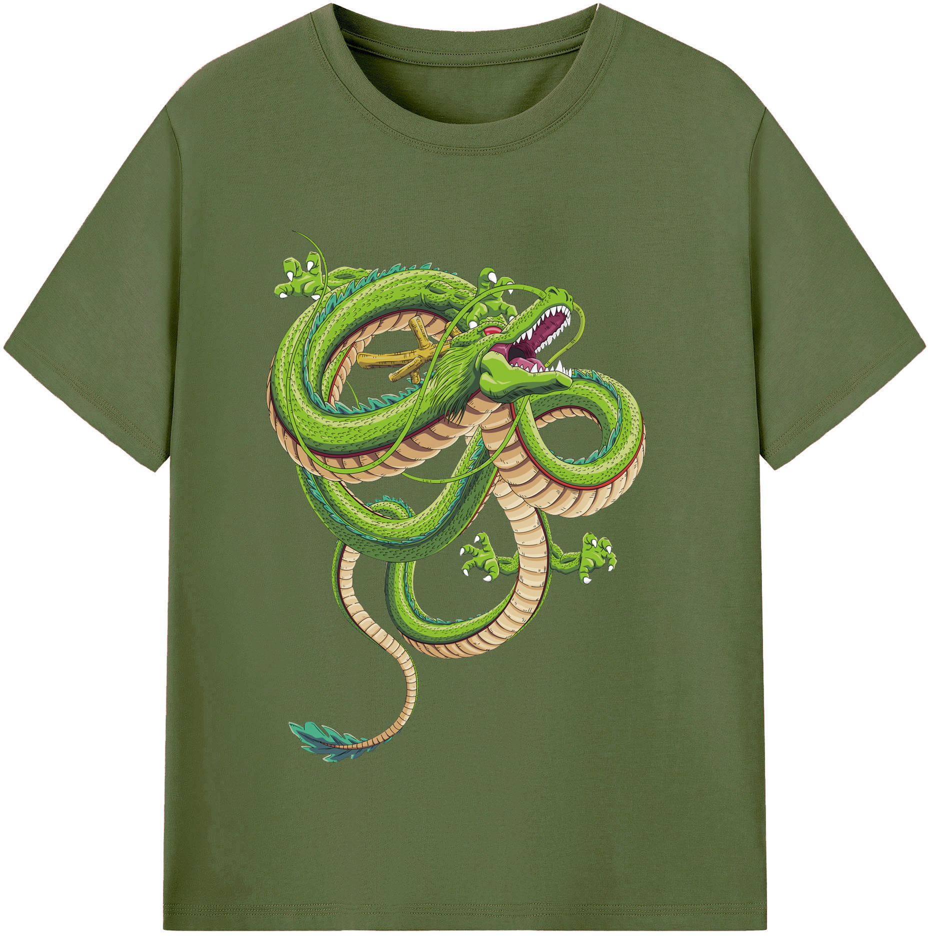 （画像用） ドラゴンボール 神龍 シェンロン DRAGON BALL Shenron 綿100％半袖Tシャツ（フロントプリント）